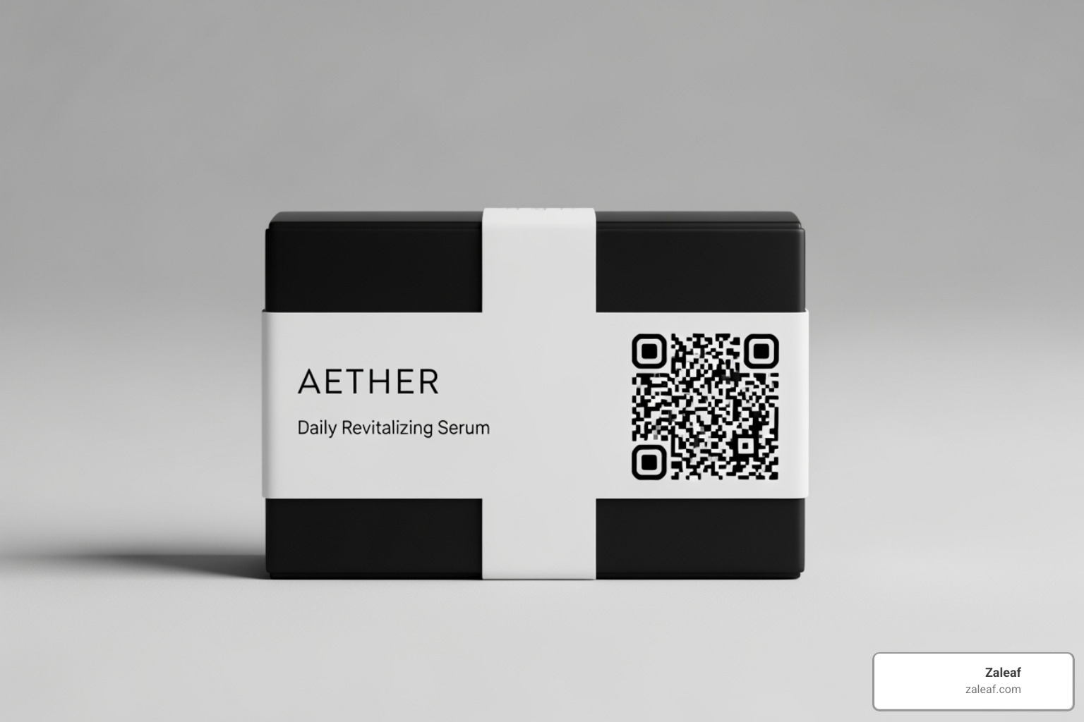 Zaleaf product package with a QR code linking to a lab report - 3rd party lab tested