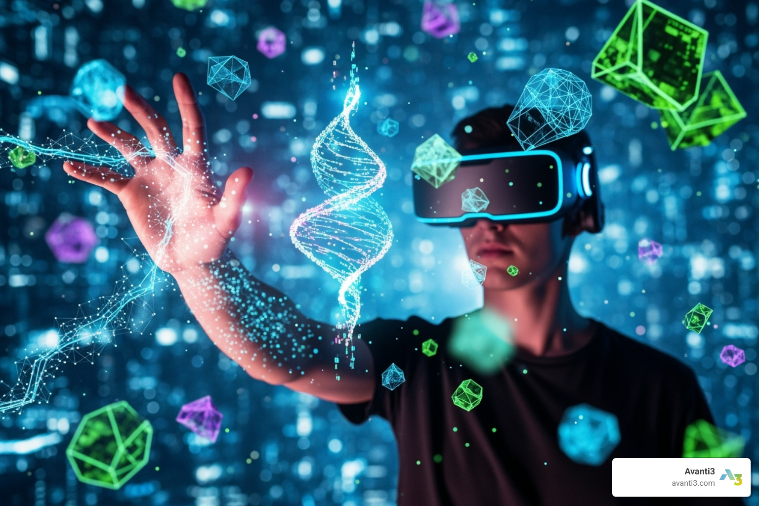 3D VR immersion infographic - 3d experience vr