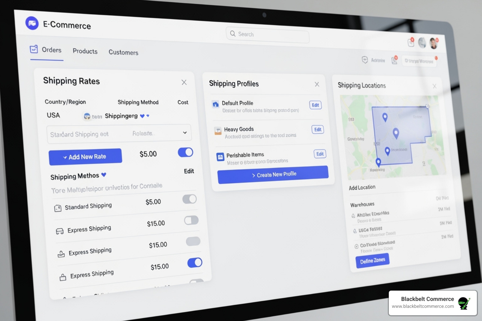 Shopify 'Shipping and delivery' settings page - shopify shipping setup