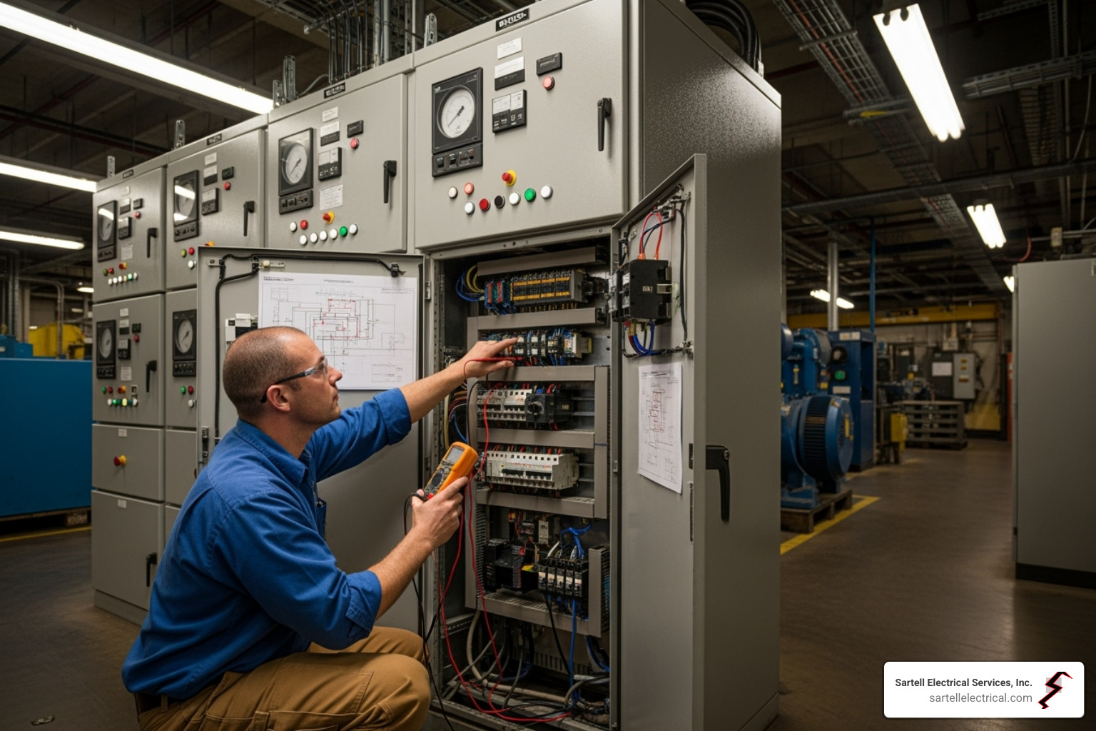 technician troubleshooting motor control center - industrial electrical equipment repair technician troubleshooting motor control center - industrial electrical equipment repair