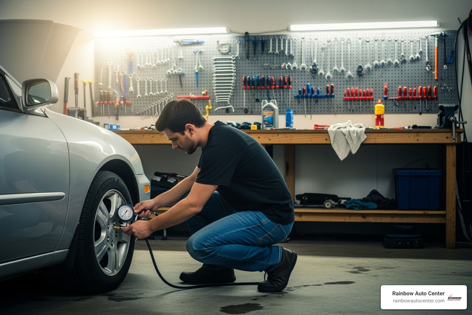 a car's tire pressure being checked - automotive repair hayward ca a car's tire pressure being checked - automotive repair hayward ca