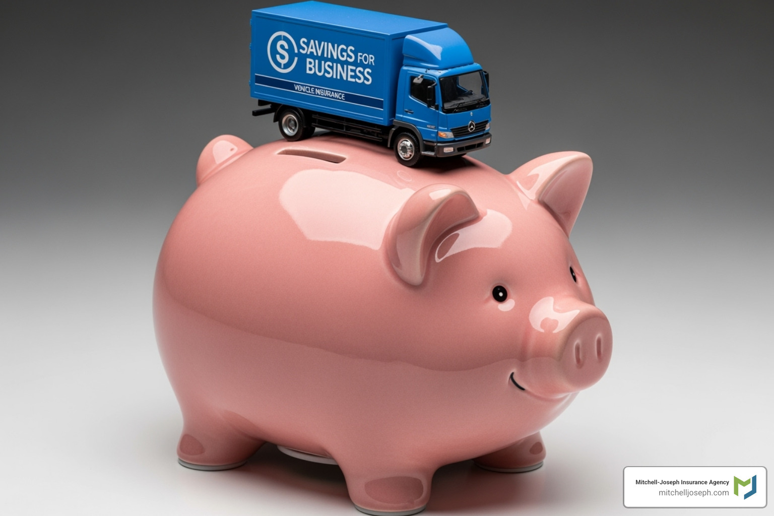 a piggy bank with a truck on it - commercial vehicle insurance company