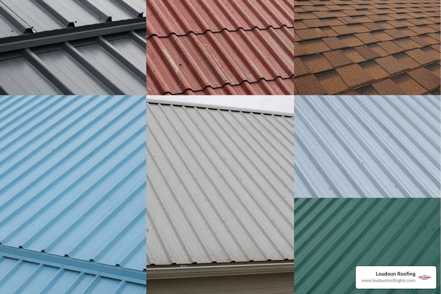 Different types of metal roofing styles and textures - metal roofing contractor virginia
