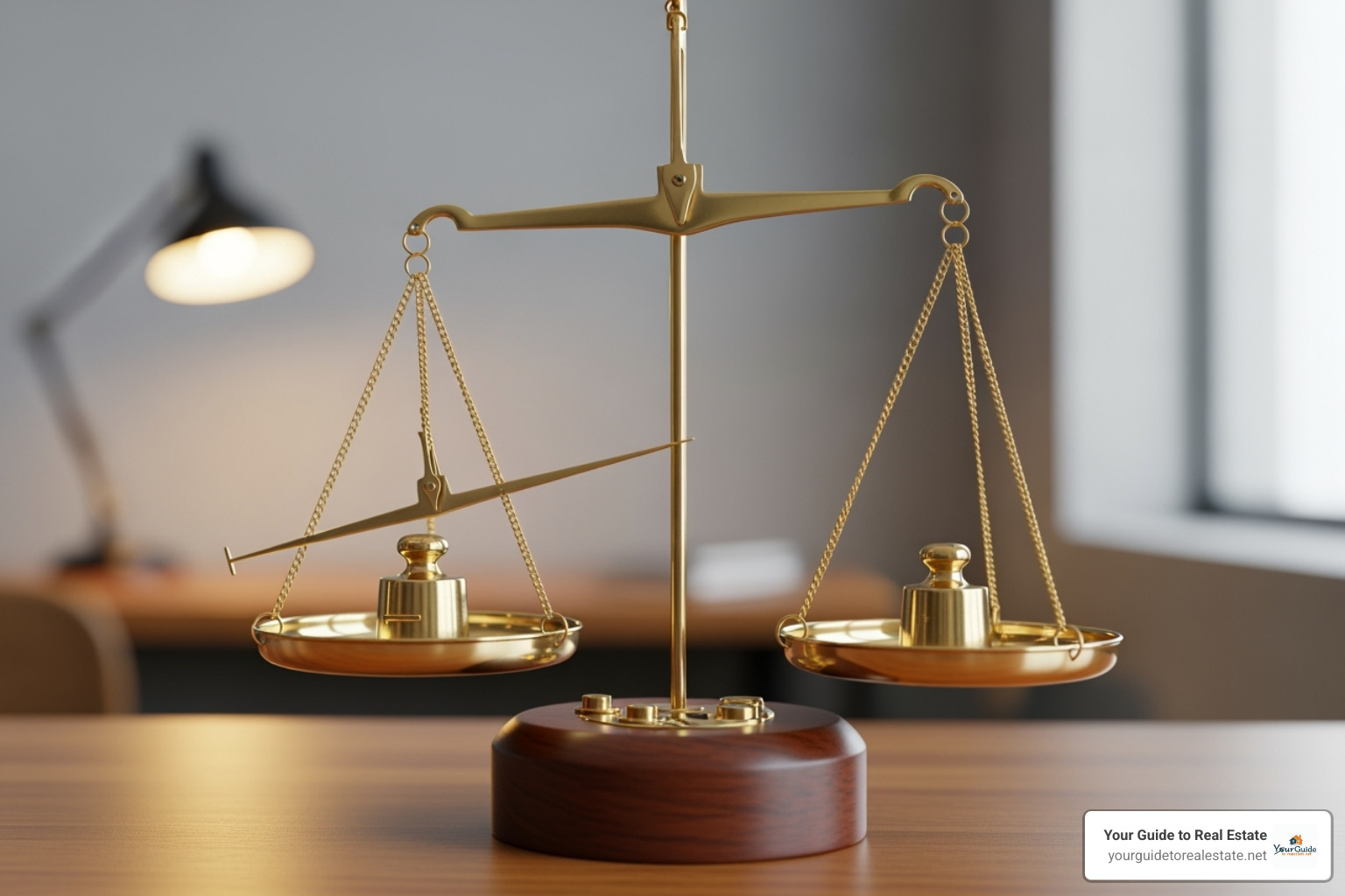 A scale showing operating income tipping positive on one side and net income tipping negative on the other - operating income vs net income