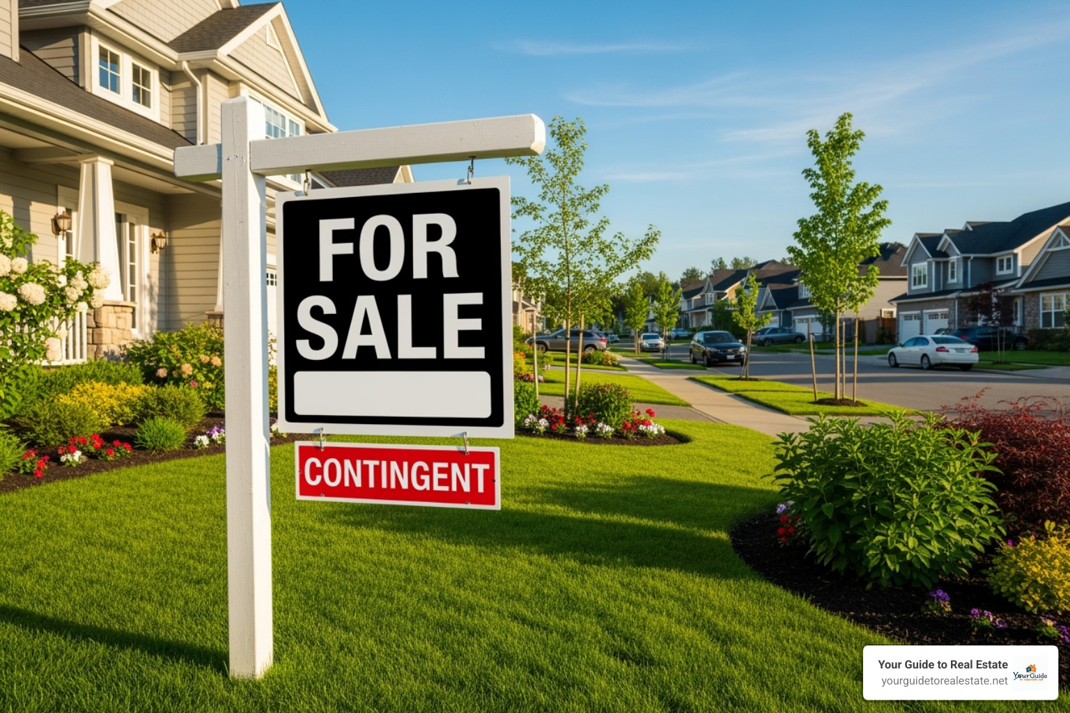 For Sale sign with Contingent rider - pending vs contingent