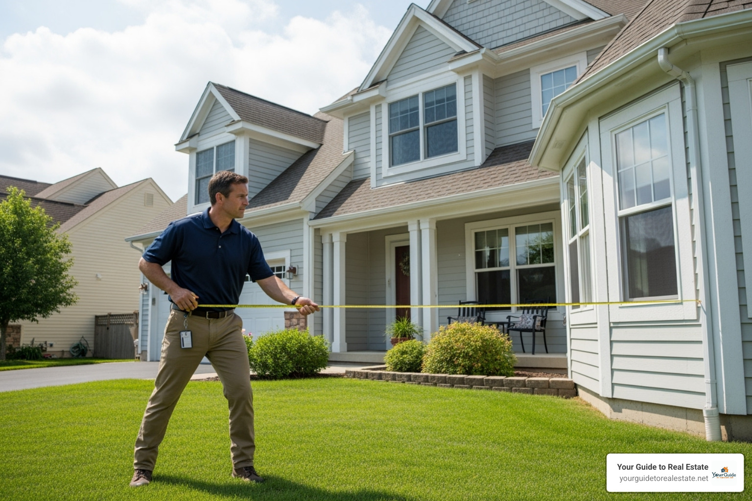 An appraiser measuring a home - what does pending mean in real estate