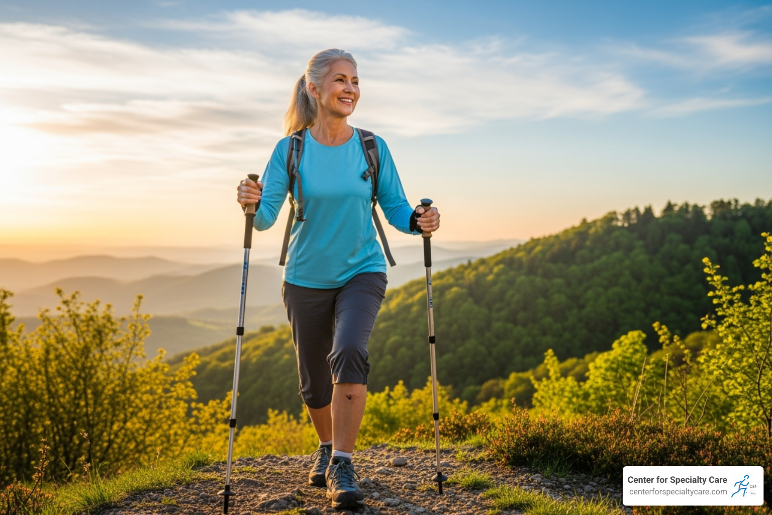 happy, active patient post-treatment - Fairmont orthopedic clinic