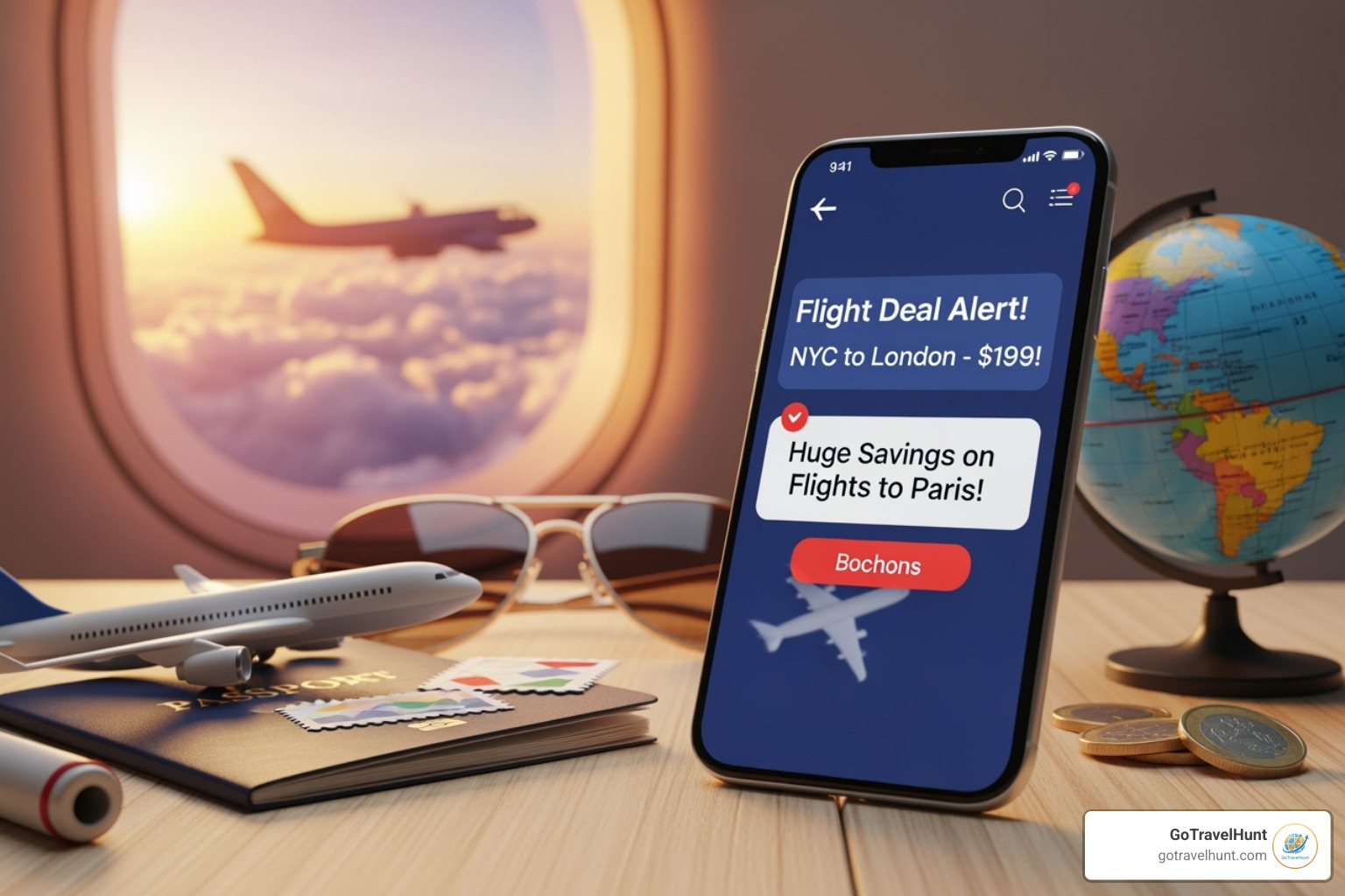 laptop screen showing a flight search comparison - cheap flight deals