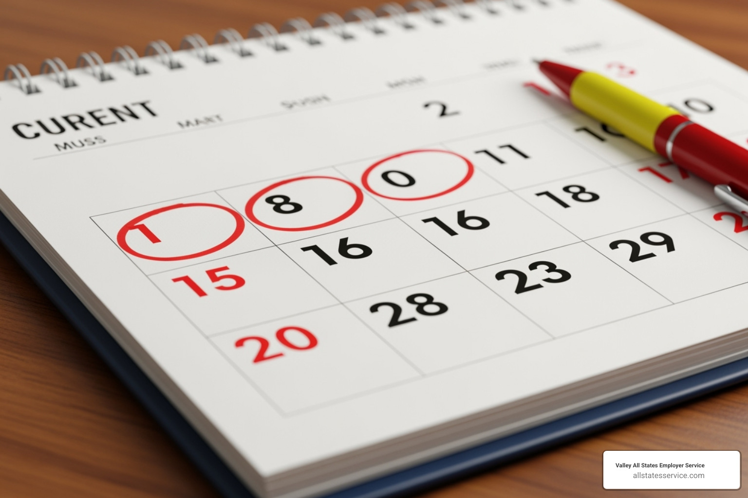 Calendar highlighting the 3-day deadline for Section 2 of Form I-9, emphasizing the importance of timely completion - Remote hire I-9