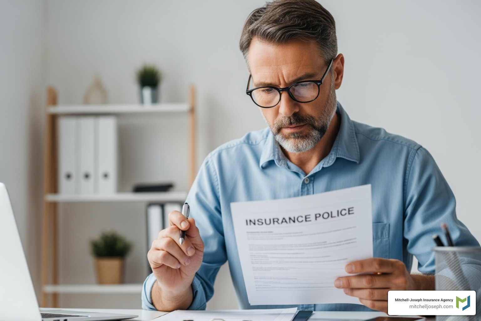 landlord reviewing insurance policy - residential let property insurance