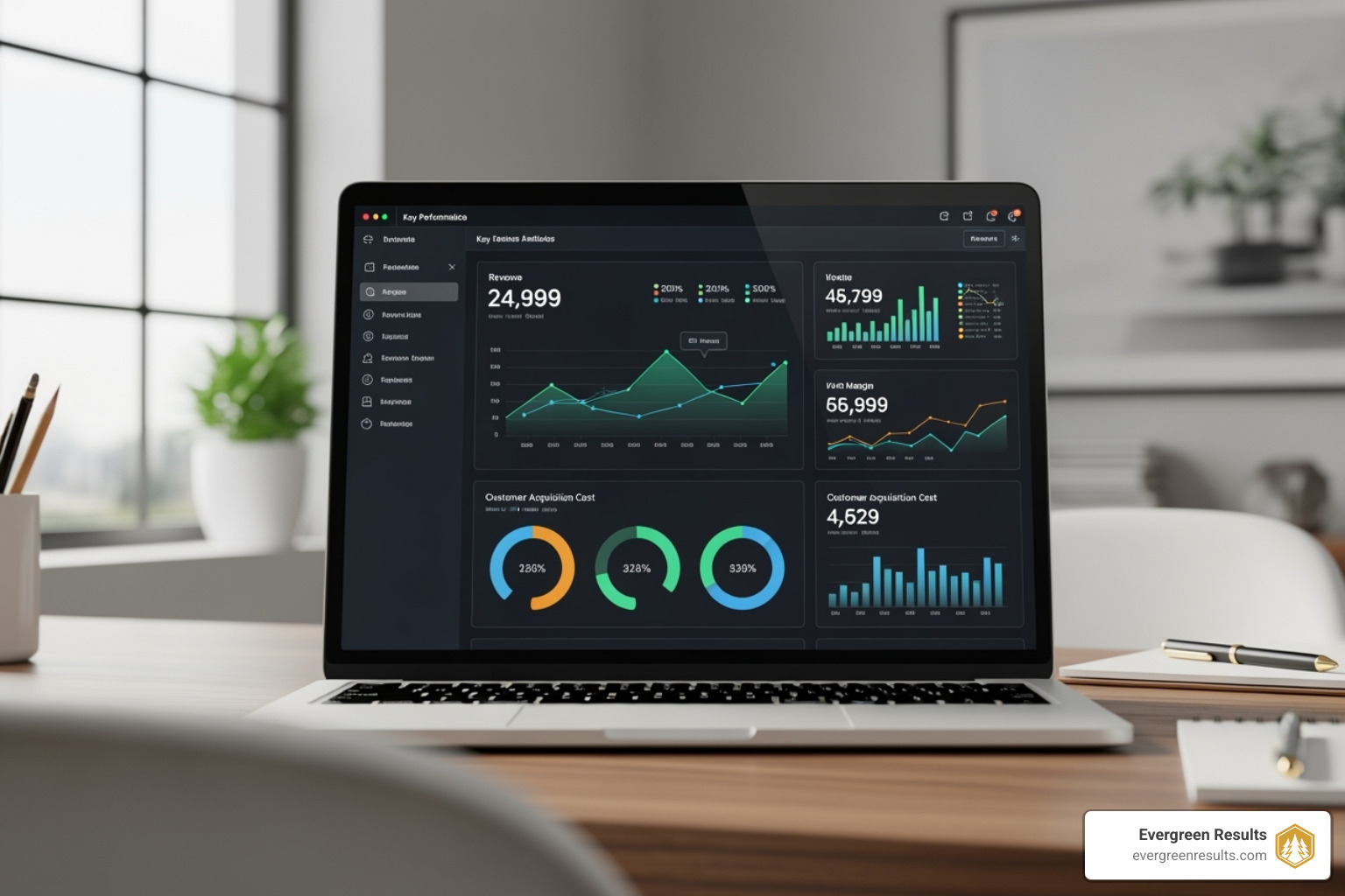 dashboard highlighting key performance indicators - how to prove social media roi