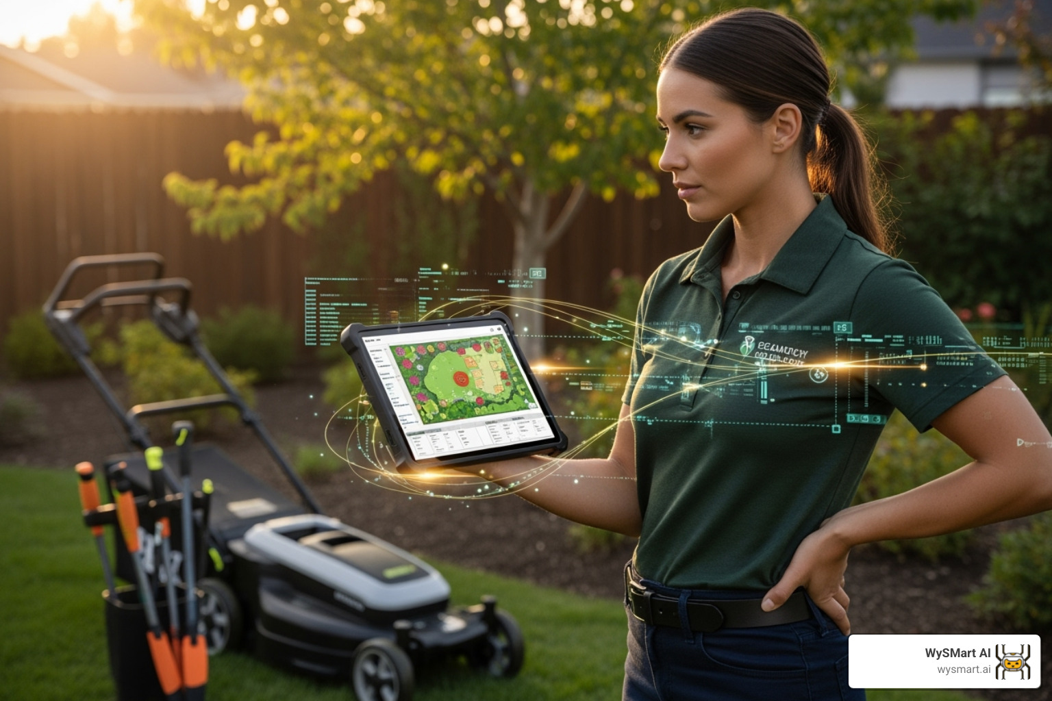 landscaping crew using mobile app for job details - Landscaping CRM software landscaping crew using mobile app for job details - Landscaping CRM software