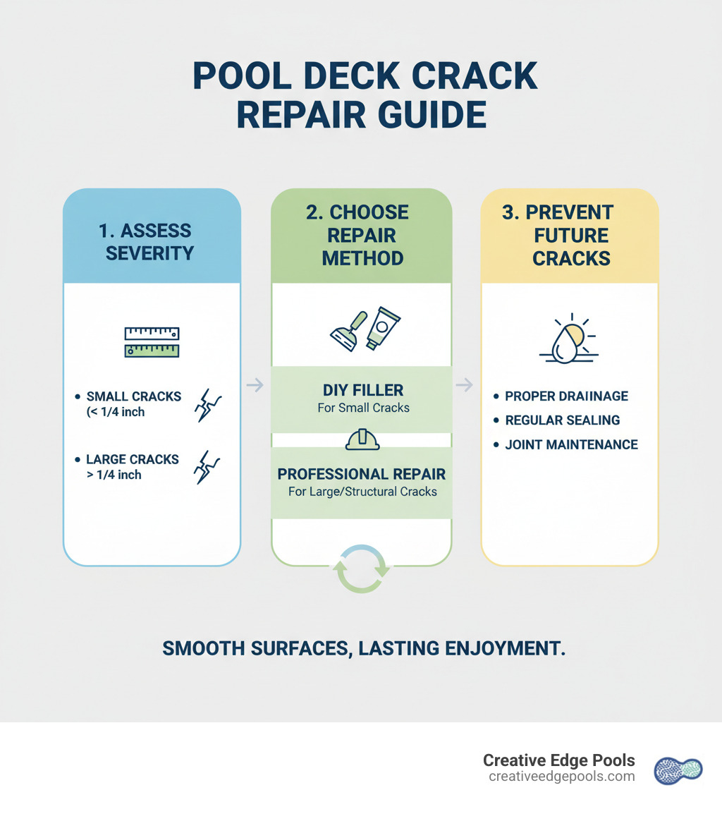 Fix Pool Deck Cracks: 3 Simple Steps, 2025
