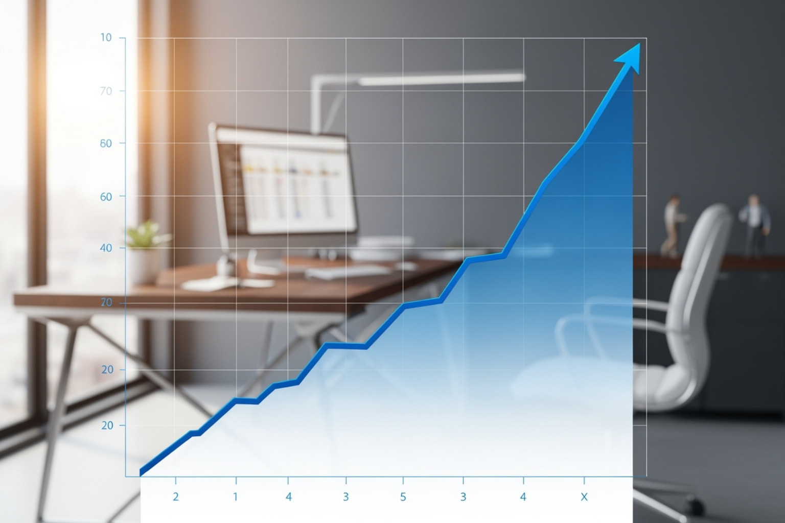 Image of a graph showing upward growth for an agency - seo reseller companies