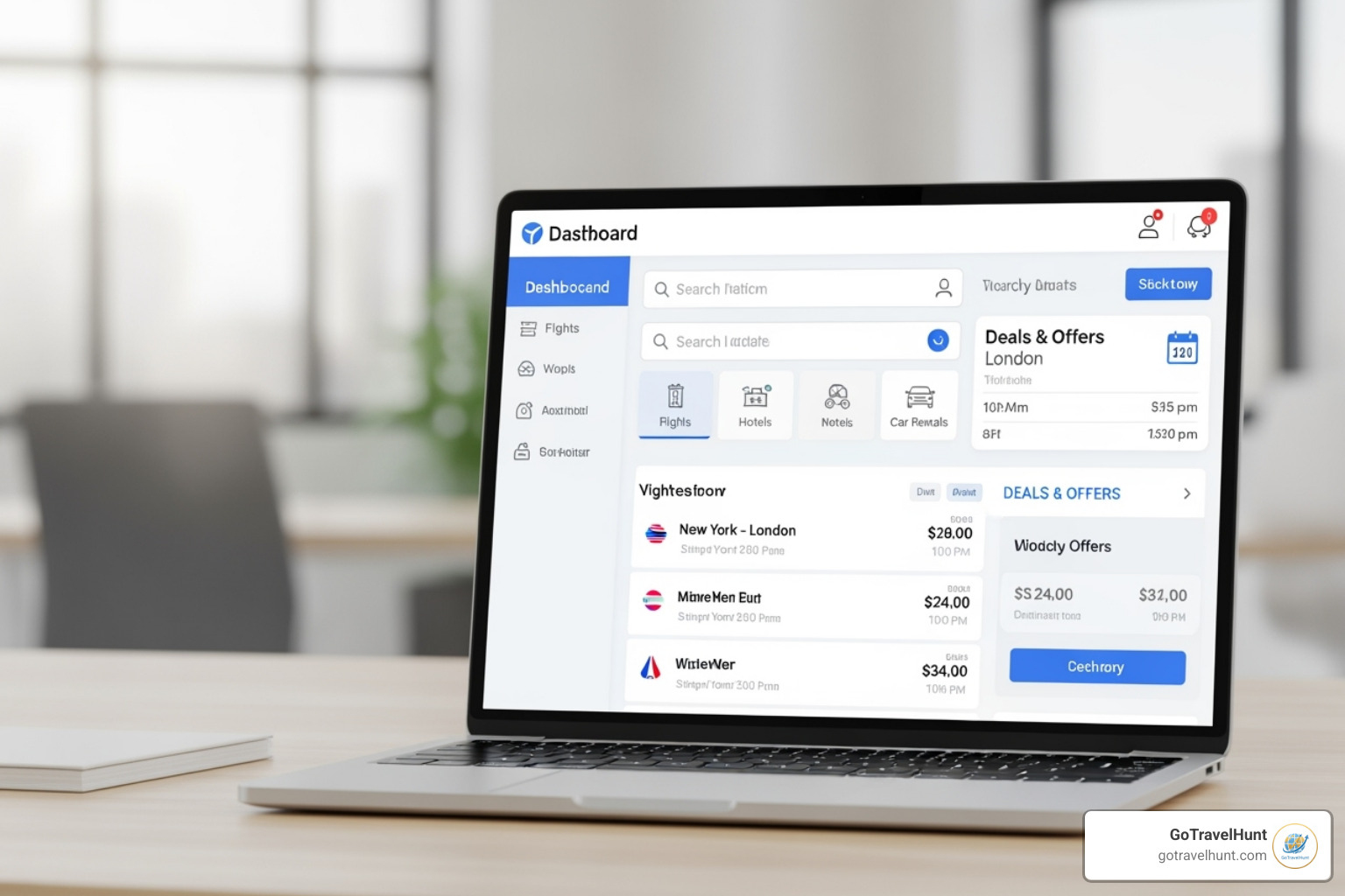 user-friendly travel booking dashboard - travel booking tools