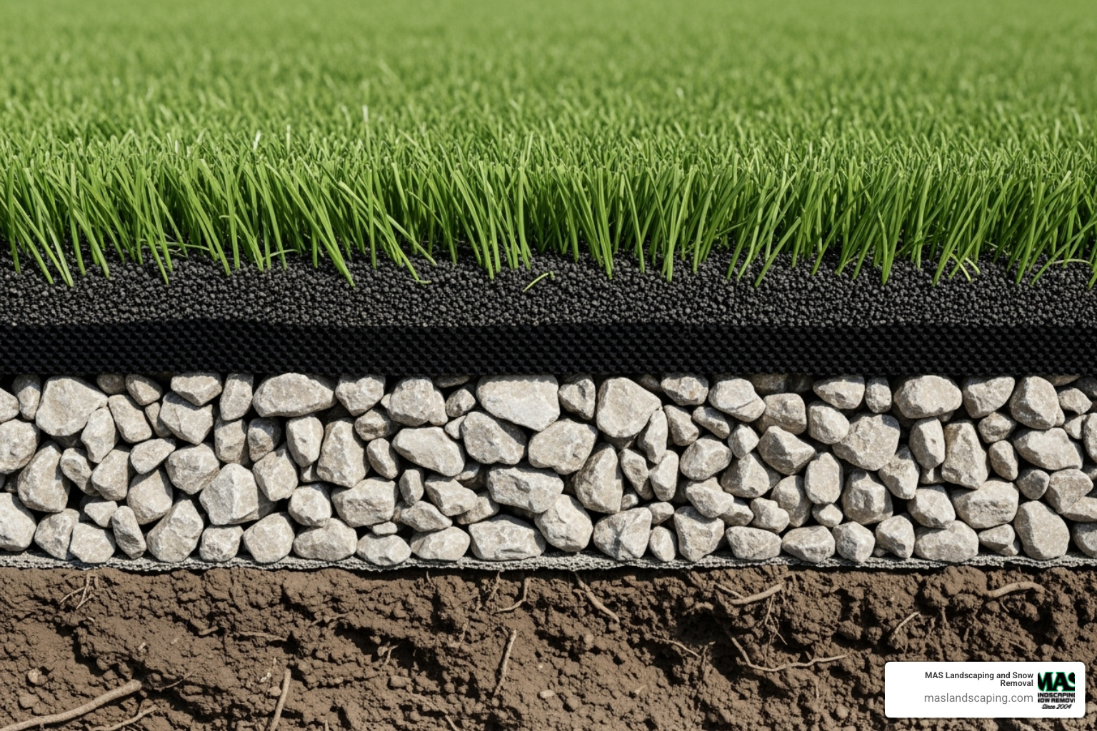 layers of a proper pet turf installation; Ground preparation; Base layer; Turf; Infill - Fake grass for pets