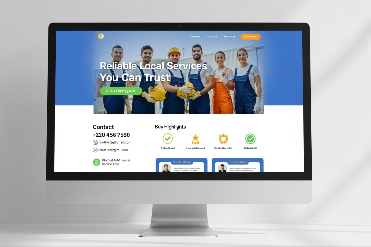 a high-converting landing page for a service business - how service businesses structure Google Ads campaigns