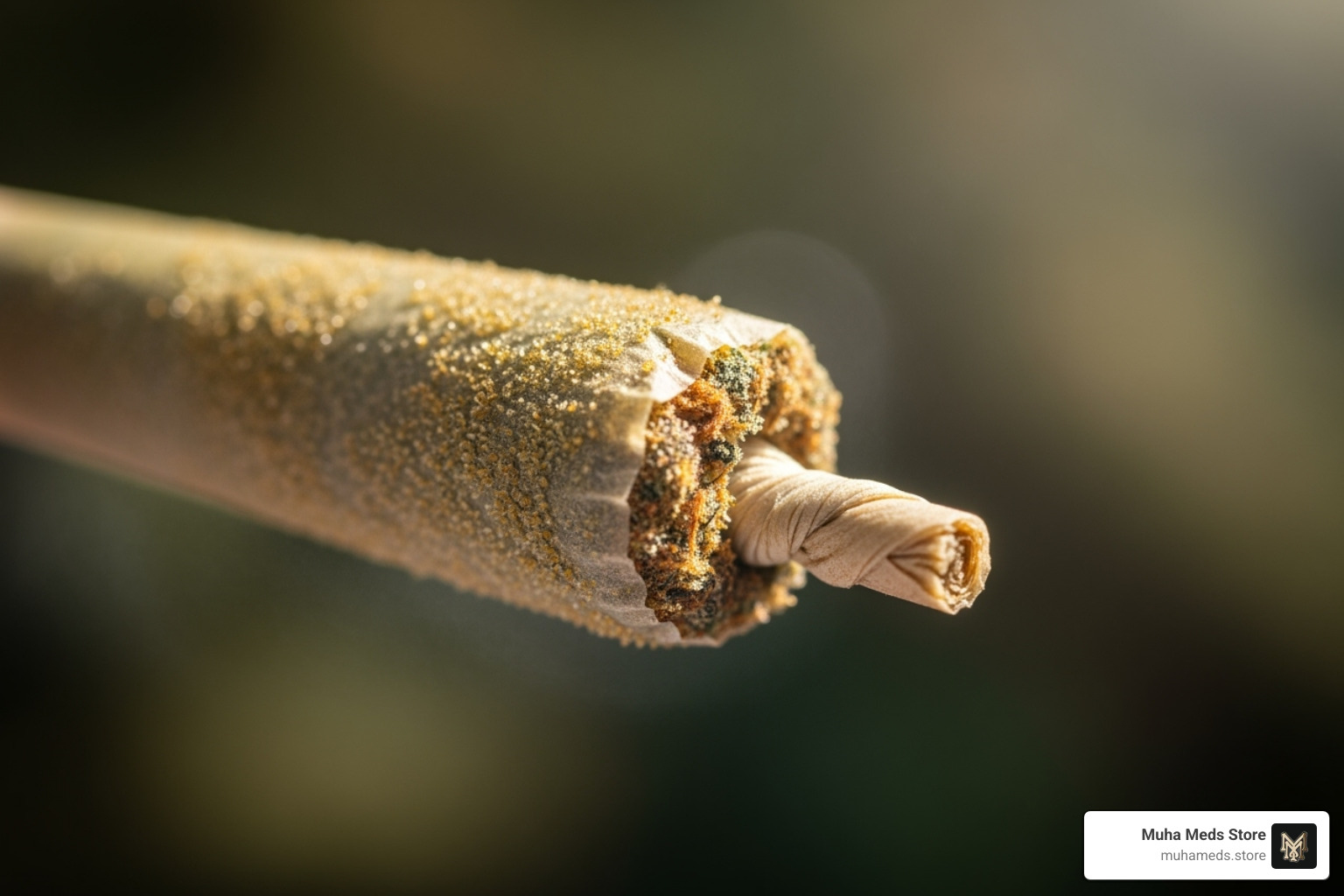 Cloud 9 pre-roll close-up showing kief texture - Buy Packwood Pre-Roll – Cloud 9