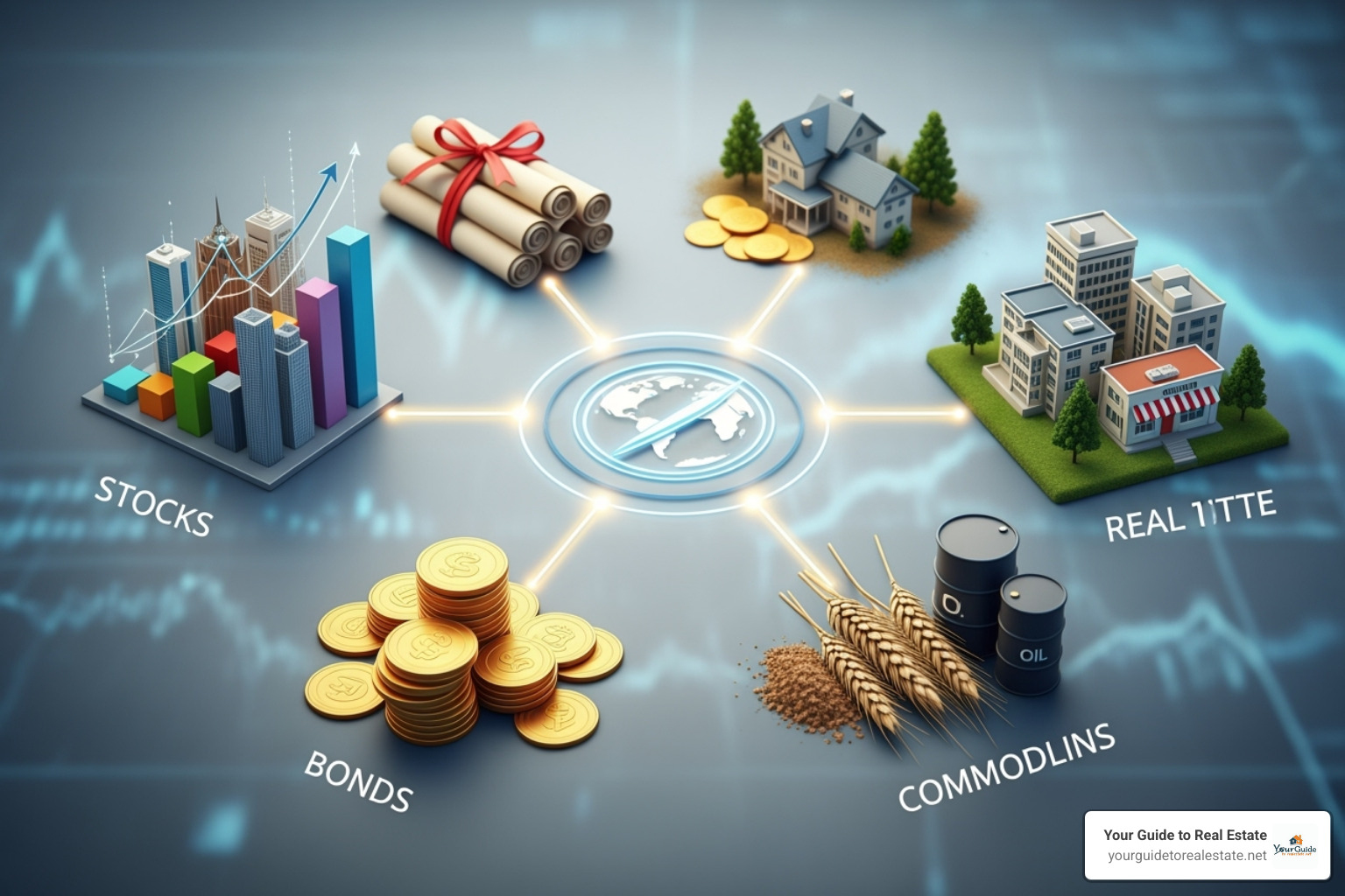 showing a diversified investment portfolio - dow jones u.s. completion total stock market index