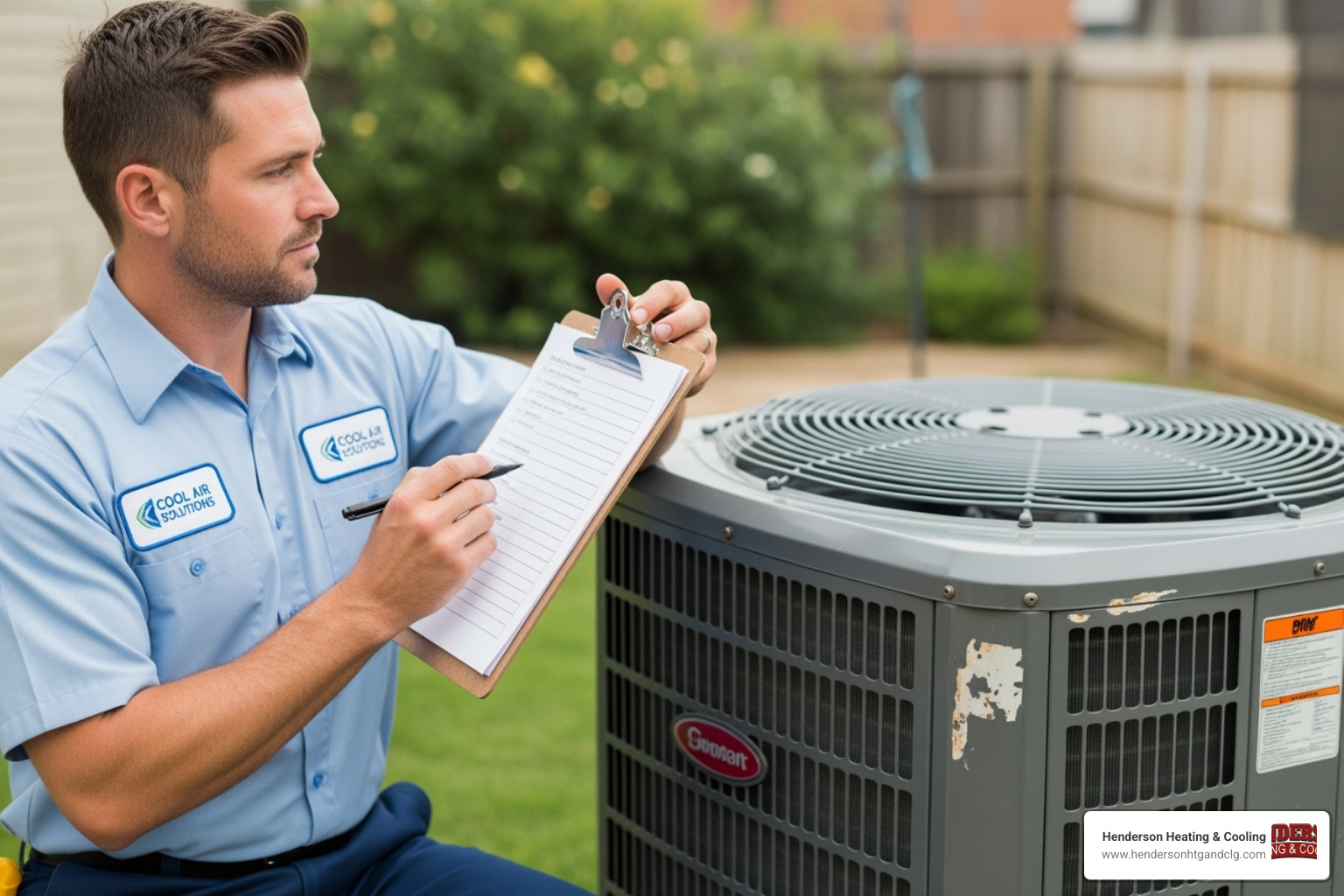 A technician's checklist for an HVAC tune-up, showing various points of inspection and maintenance - priority maintenance plan lebanon mo
