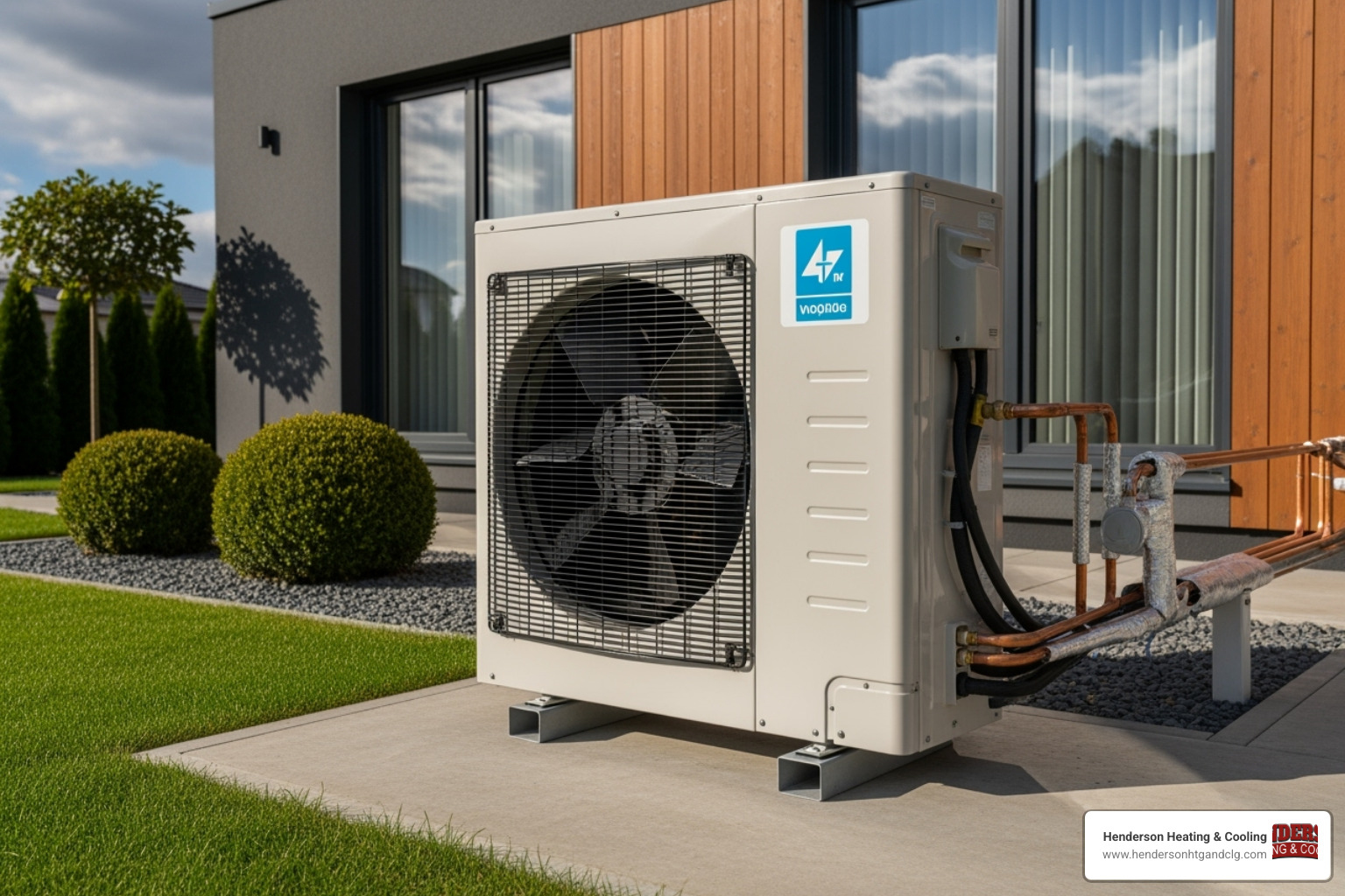 A clean, well-maintained outdoor heat pump unit, showcasing its optimal condition - heat pump repair lebanon mo