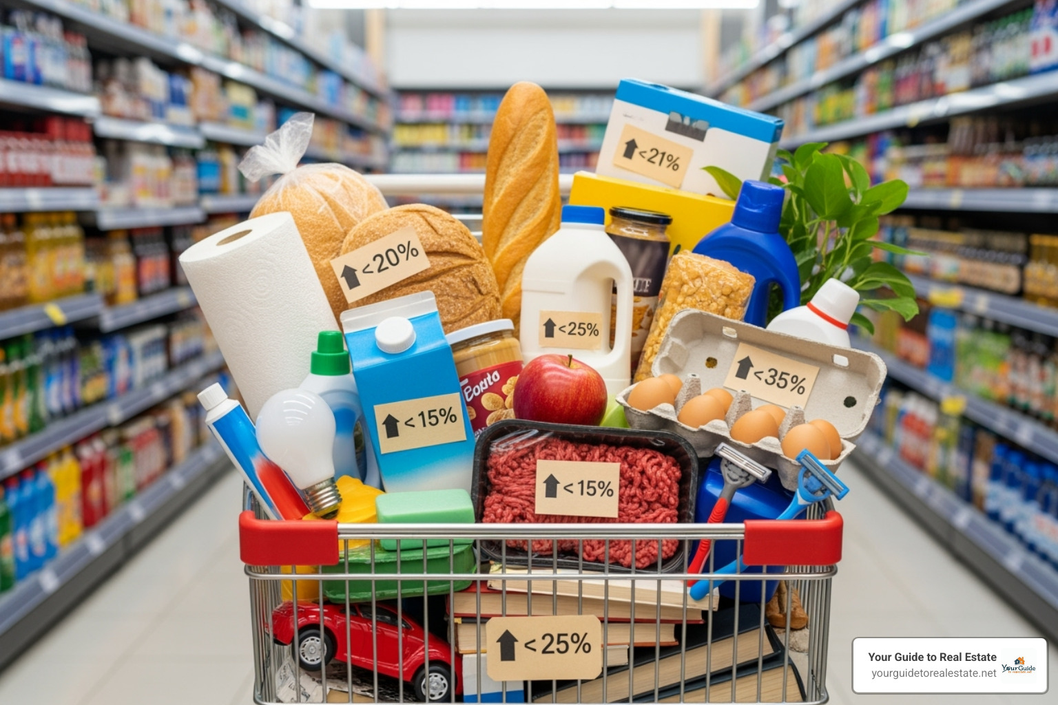 Shopping cart representing Consumer Price Index (CPI) - will interest rates go down