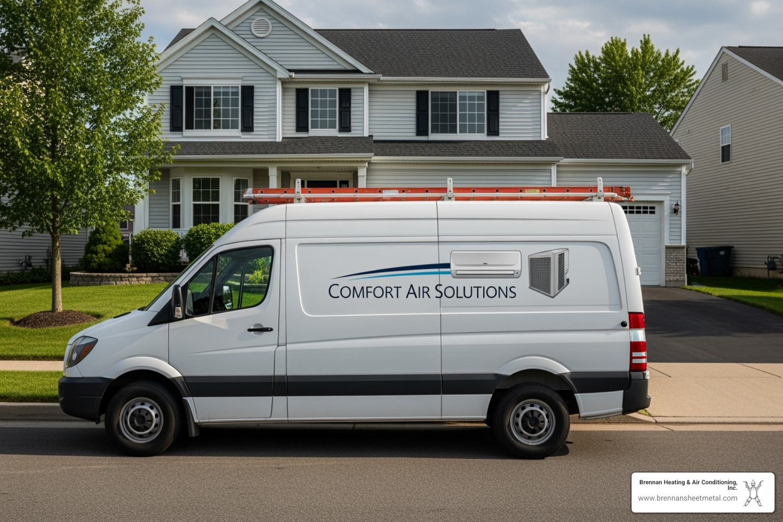 Brennan Heating & Air Conditioning, Inc. service van - boiler installation new berlin