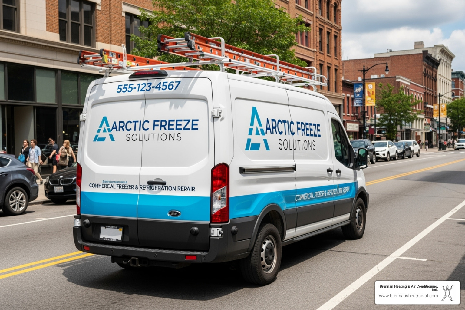 a service van with professional branding - commercial freezer repair new berlin
