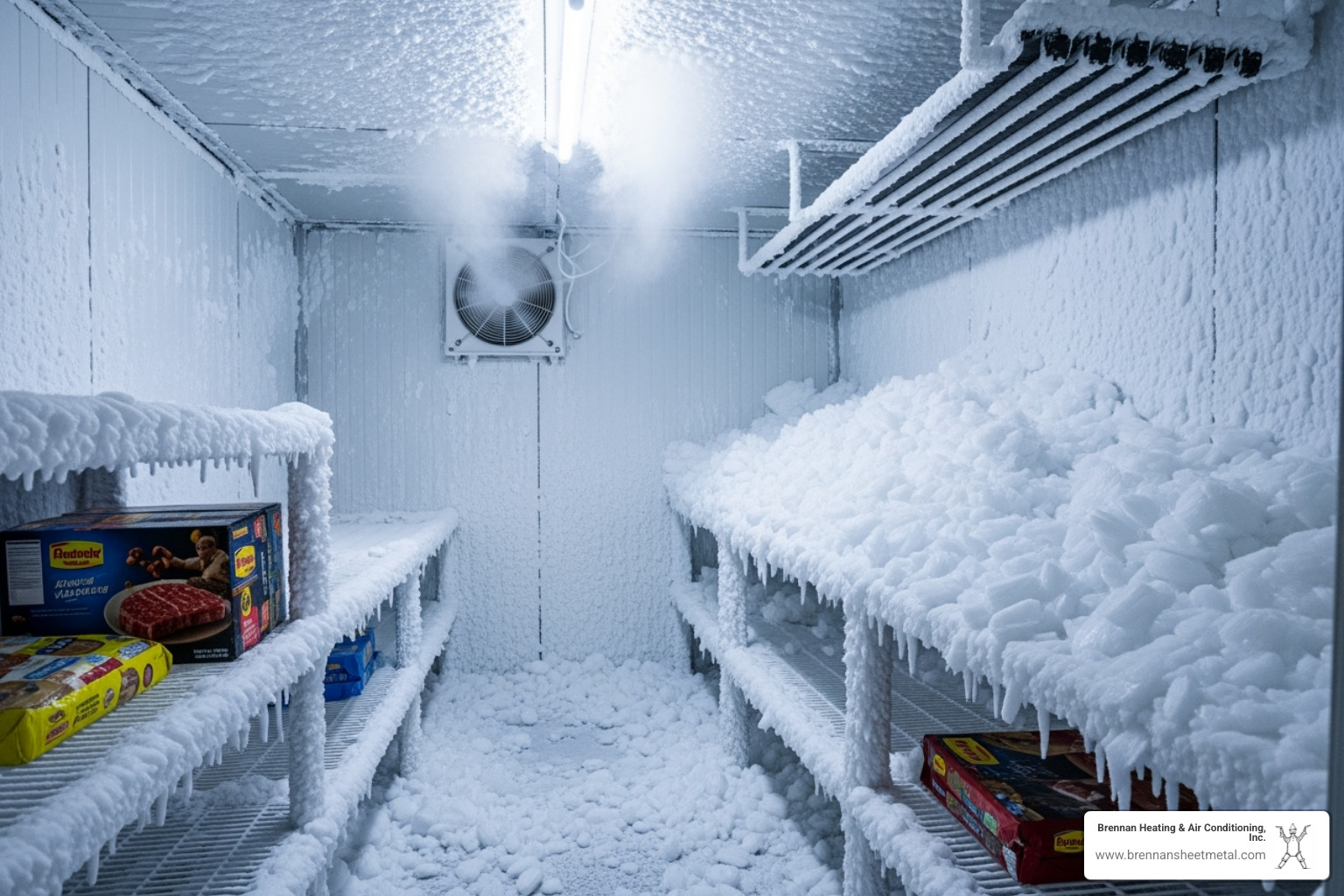 excessive frost buildup inside a commercial freezer - commercial freezer repair new berlin