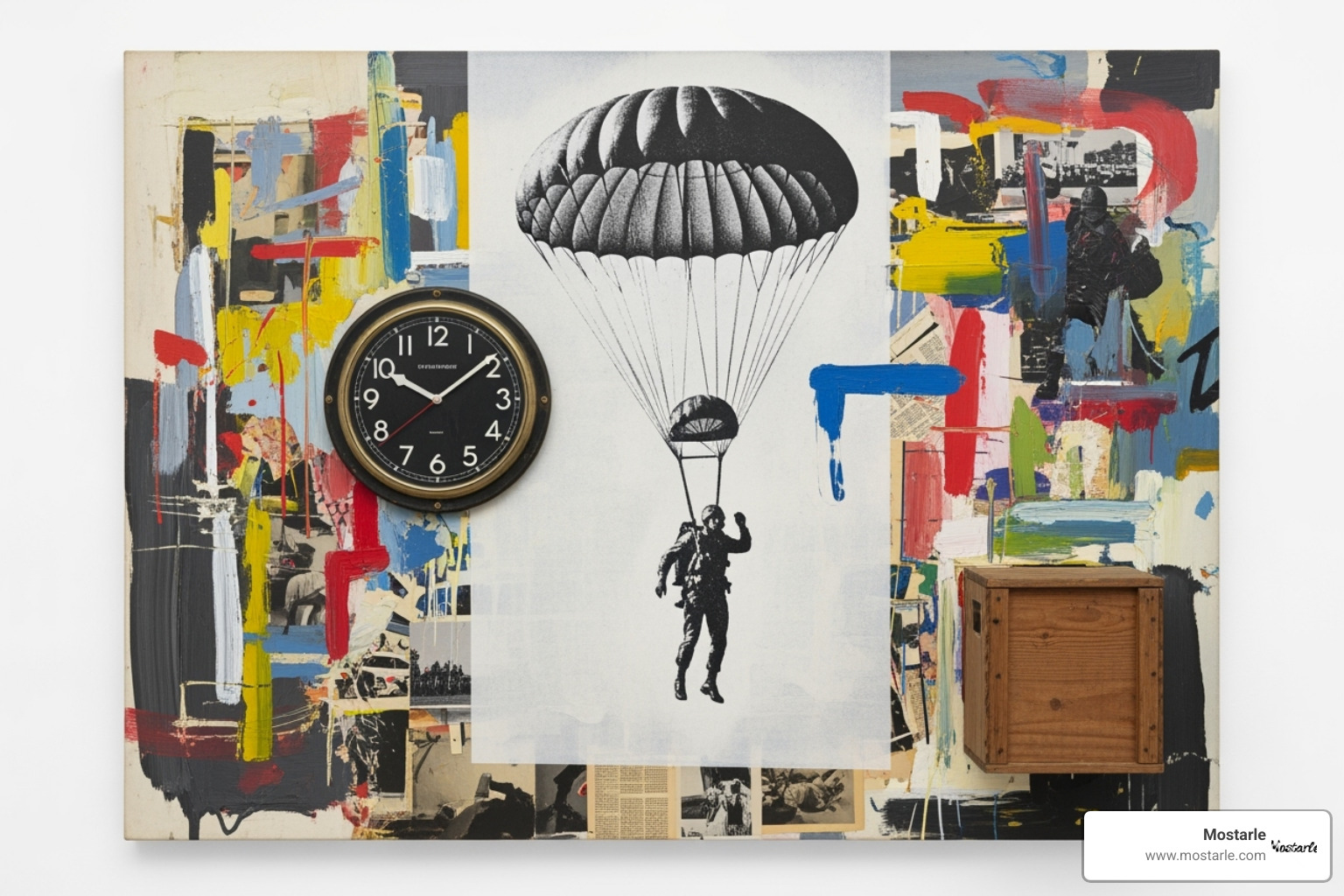 Robert Rauschenberg's "First Landing Jump" - Found object sculptures