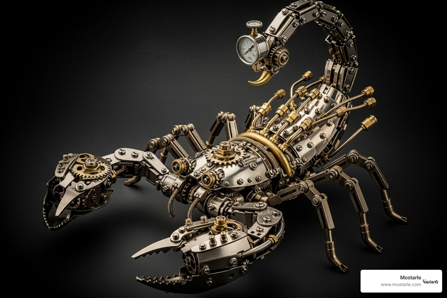 Escorpión de metal estilo steampunk - 3d metal puzzles en español