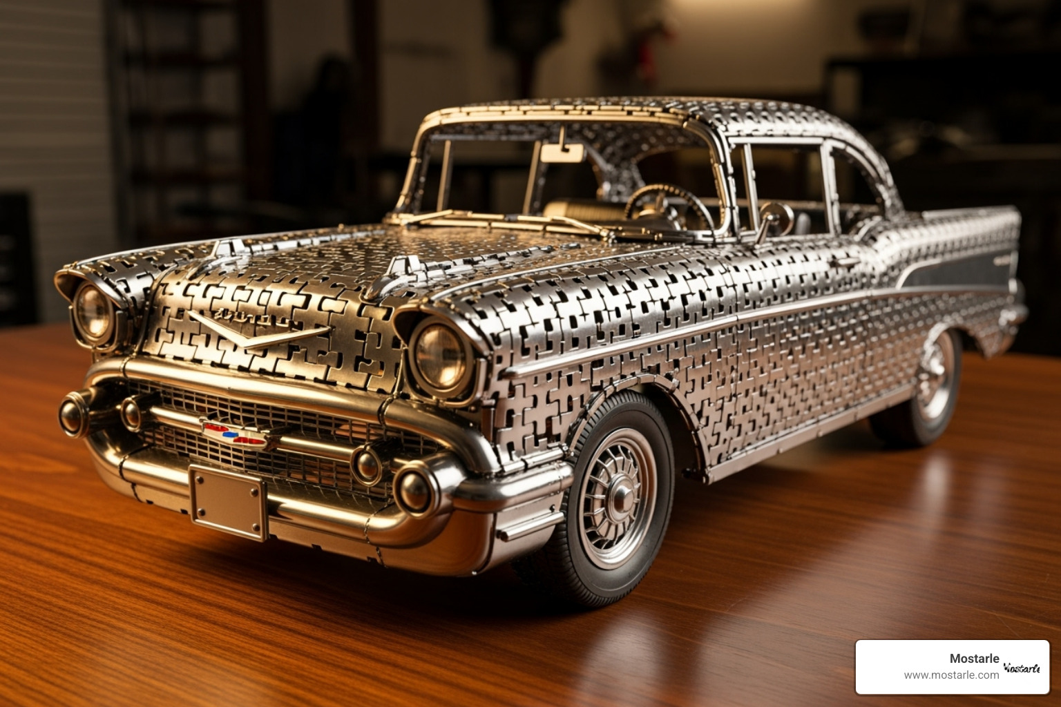 Coche clásico de metal en versión puzzle - 3d metal puzzles en español