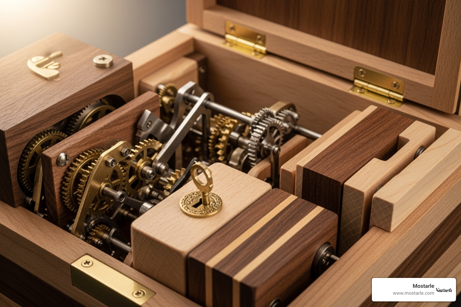 inner workings of a mechanical 3d puzzle box - mechanical 3d puzzle box