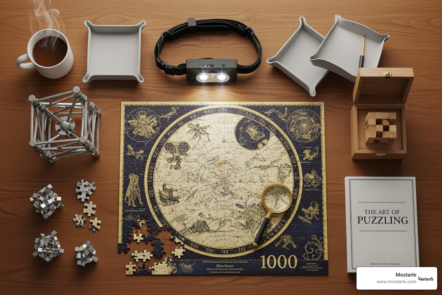 A collection of word and logic puzzle books next to a cup of coffee - gifts for adult who likes puzzles A collection of word and logic puzzle books next to a cup of coffee - gifts for adult who likes puzzles