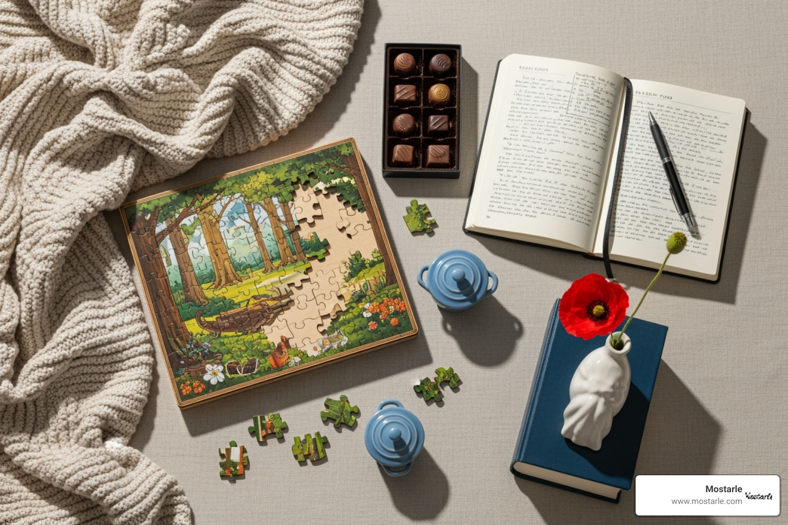 curated flat-lay of hobby-related gifts - unique gifts for female friends curated flat-lay of hobby-related gifts - unique gifts for female friends