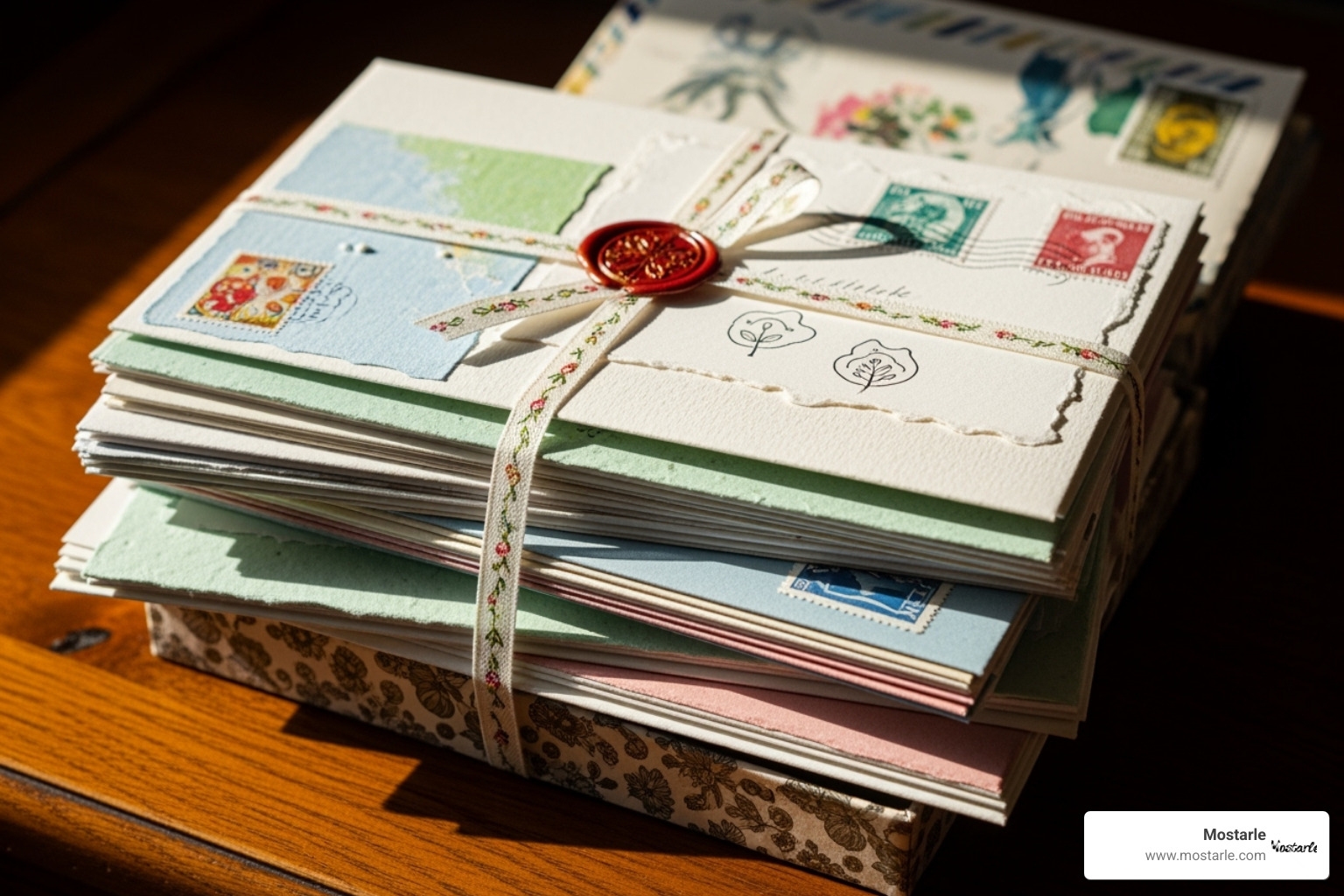 A decorated "Open When..." letter pile - cheap romantic gifts for her