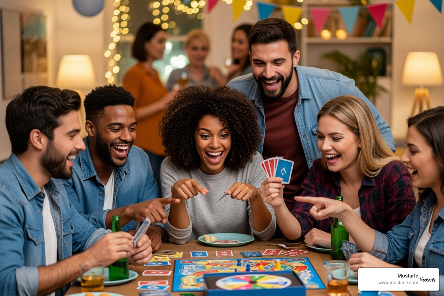 People playing a party game - unique conversation starters