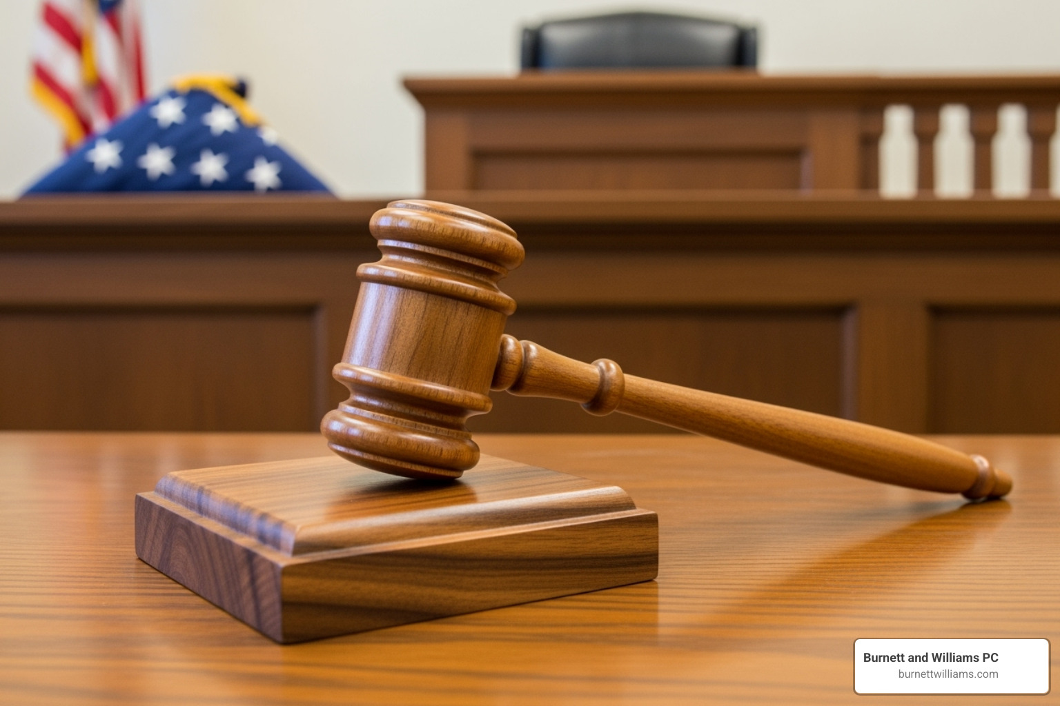 Gavel in a Virginia courtroom - Virginia neck injury lawyer