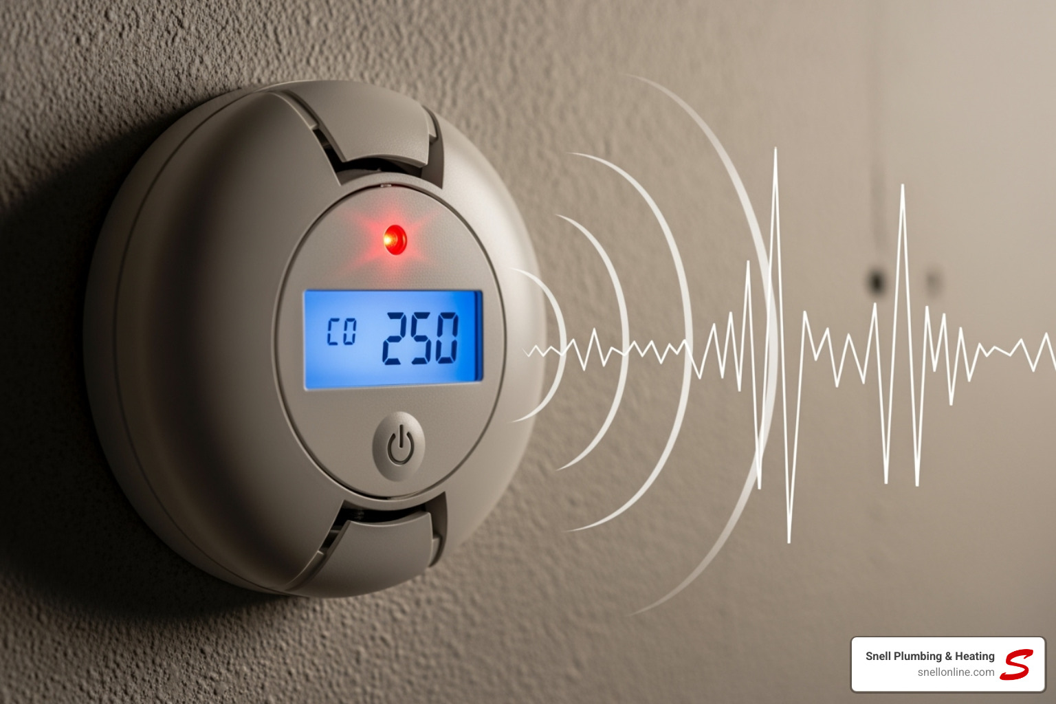 a carbon monoxide detector alarming on a wall - emergency heating repair springfield a carbon monoxide detector alarming on a wall - emergency heating repair springfield