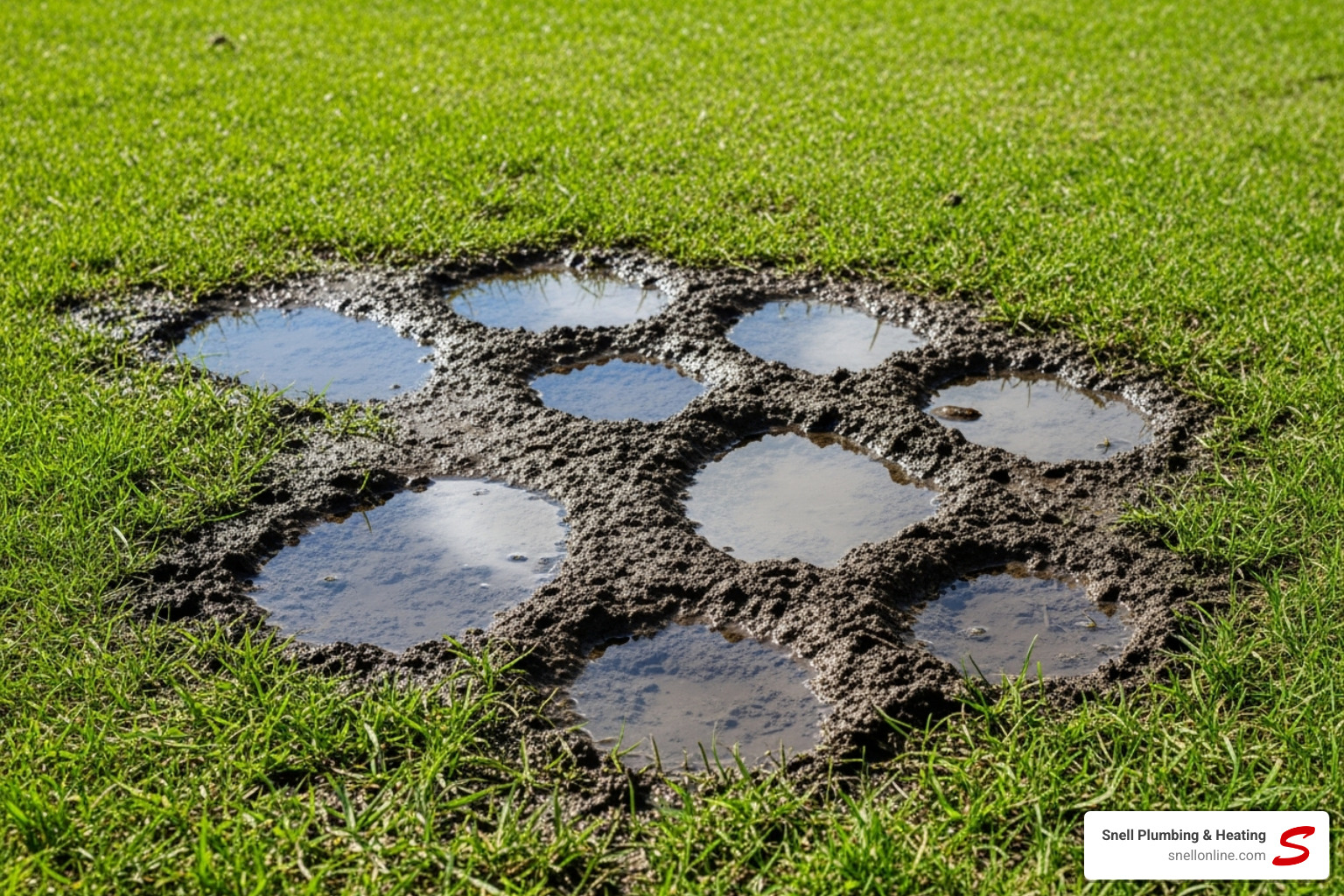 Gurgling drain or a wet spot in a yard - sewer clean out contractor franklin il