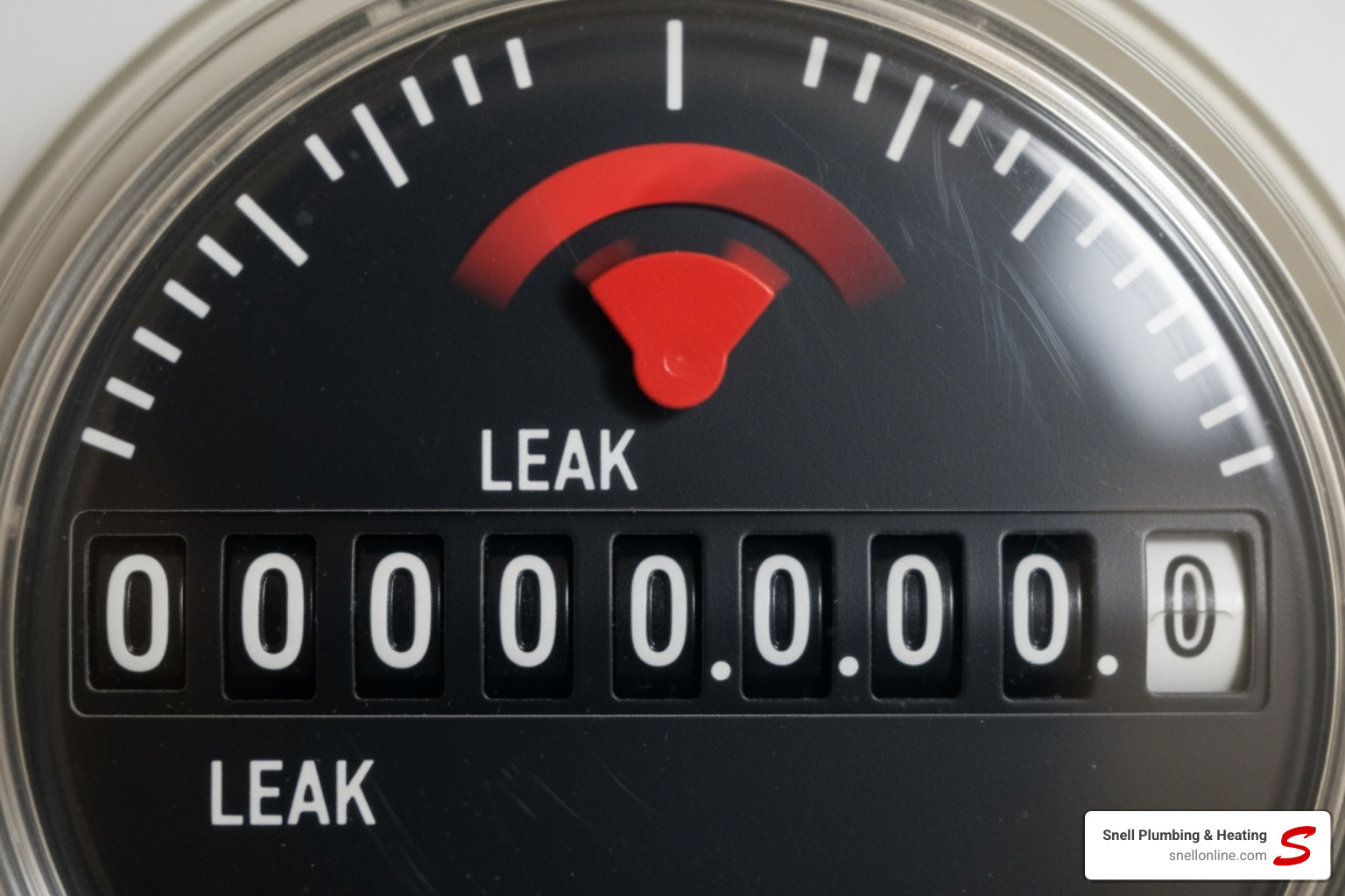 of a water meter dial moving when no water is on - leak detection service springfield il