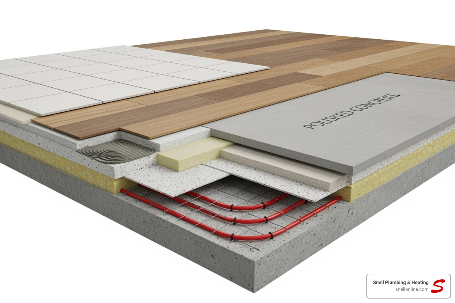 Flooring types over radiant heating - residential radiant floor heating virden