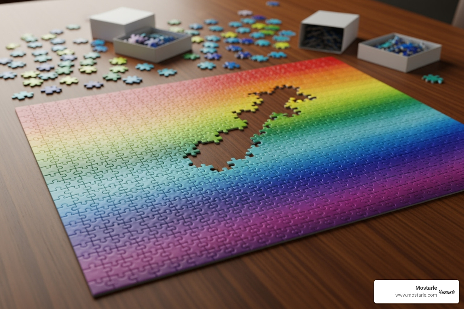 gradient puzzle partially completed - cool puzzles gradient puzzle partially completed - cool puzzles