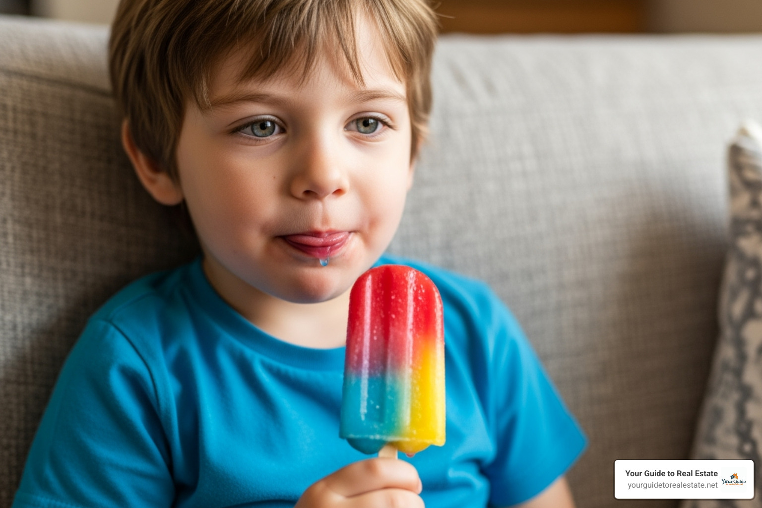 child eating a popsicle to soothe a sore mouth - best cream for hand, foot and mouth disease