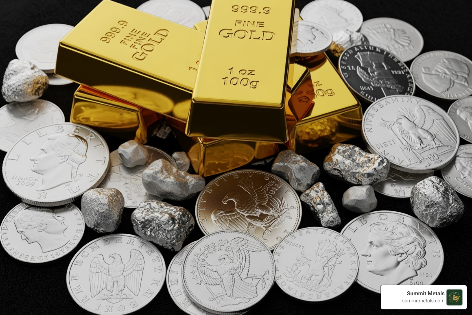 Computer screen showing an online bullion dealer's website - physical precious metals