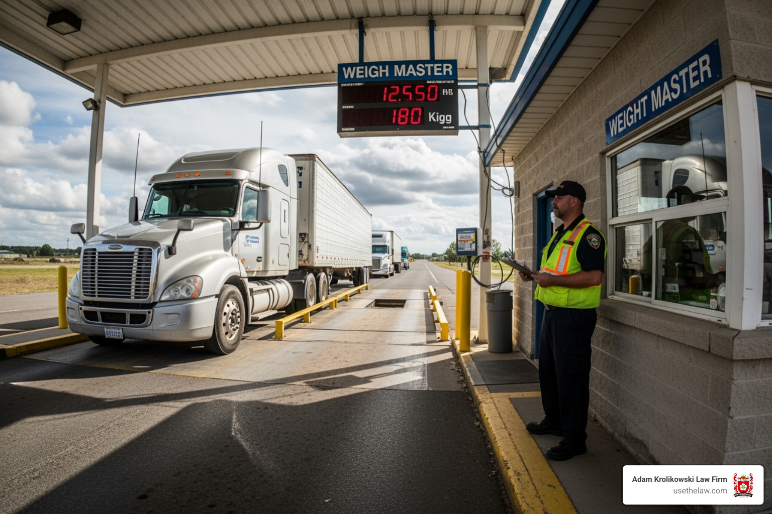 a weigh station inspection - Overloaded truck accident lawyer a weigh station inspection - Overloaded truck accident lawyer