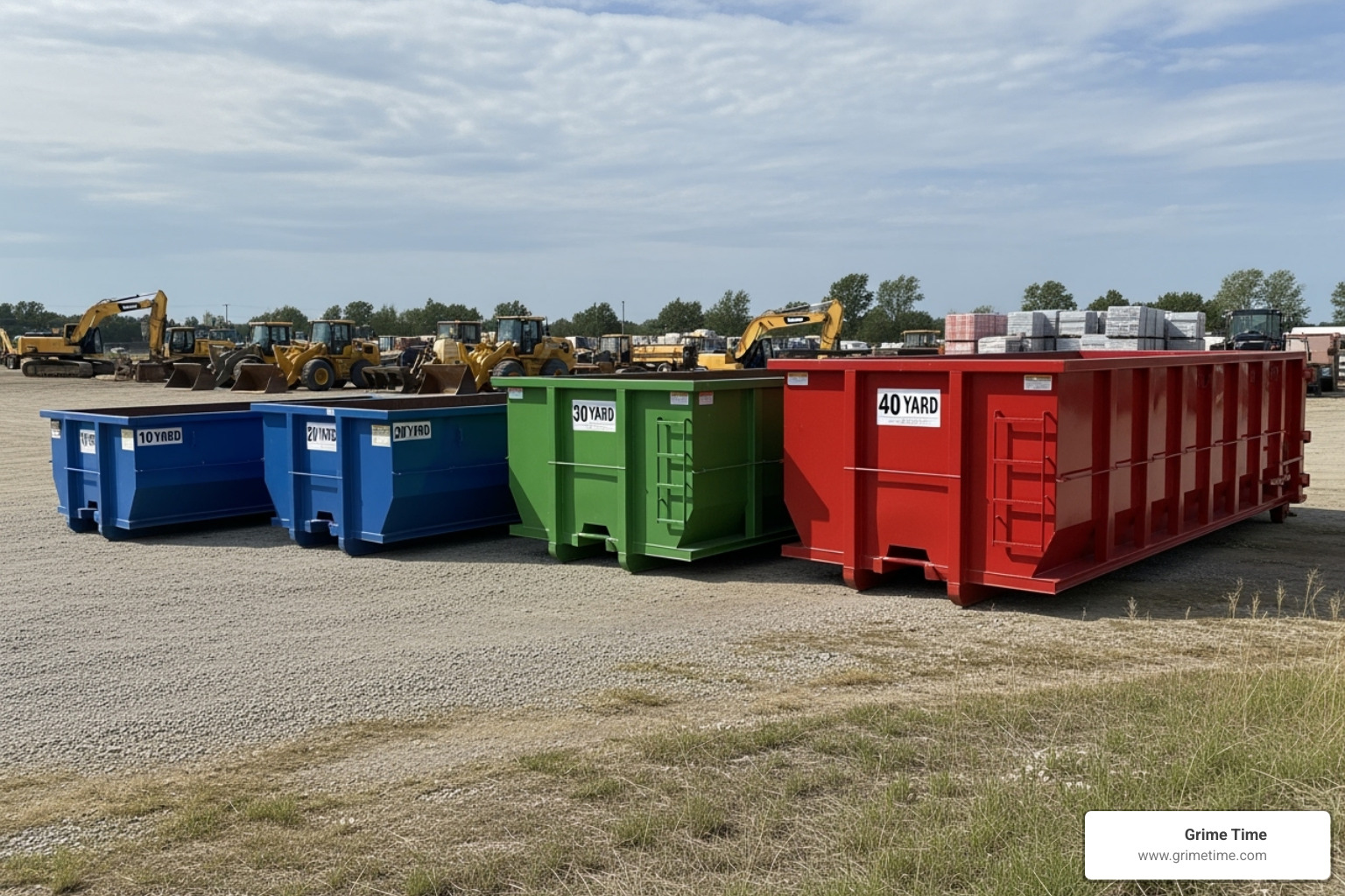 different sized dumpsters lined up for comparison - elgin roll off dumpster rental different sized dumpsters lined up for comparison - elgin roll off dumpster rental