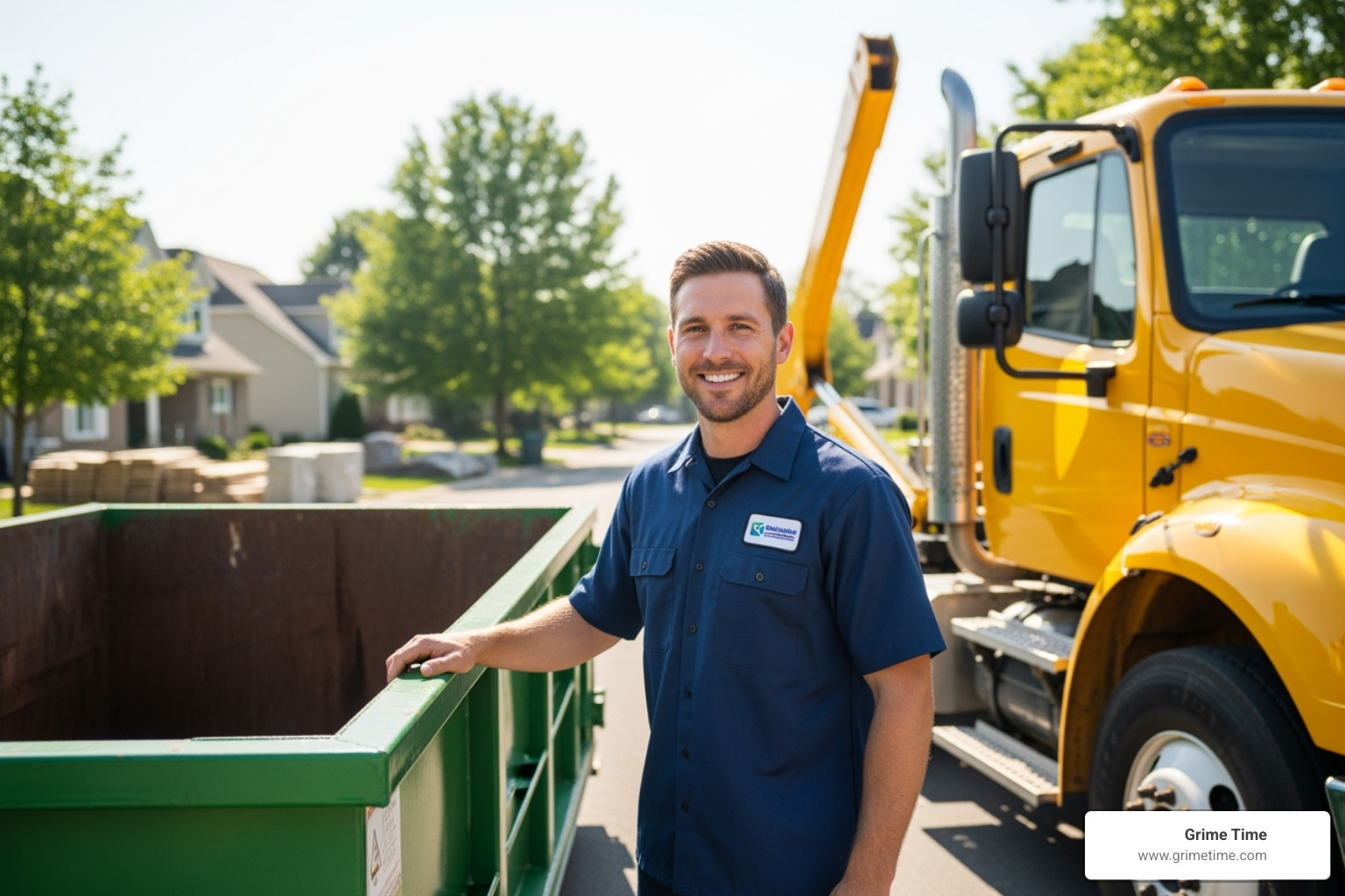 Friendly, local dumpster delivery driver - Dumpster rental Buda TX Friendly, local dumpster delivery driver - Dumpster rental Buda TX