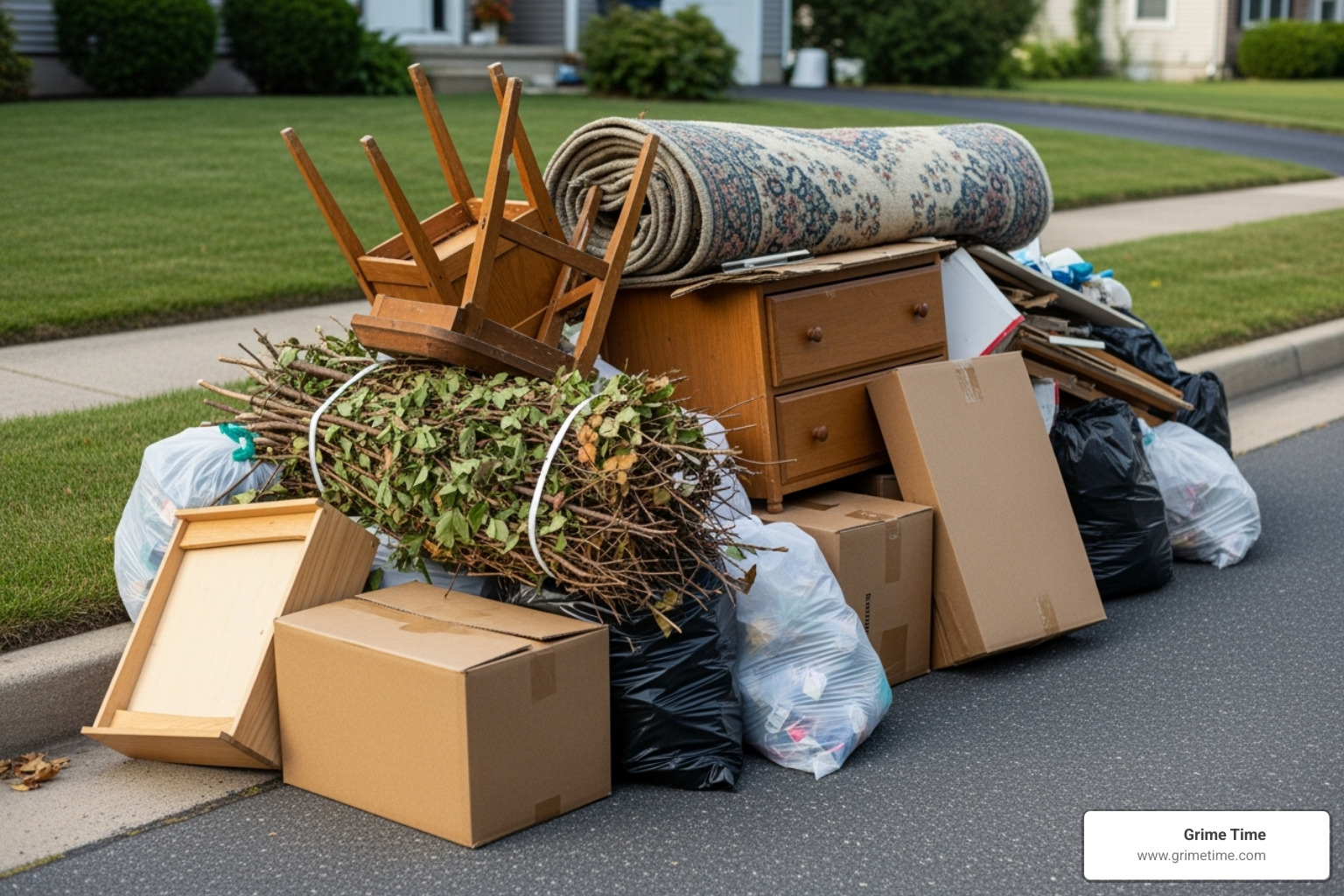 example of a 3-cubic-yard pile - Elgin TX waste disposal