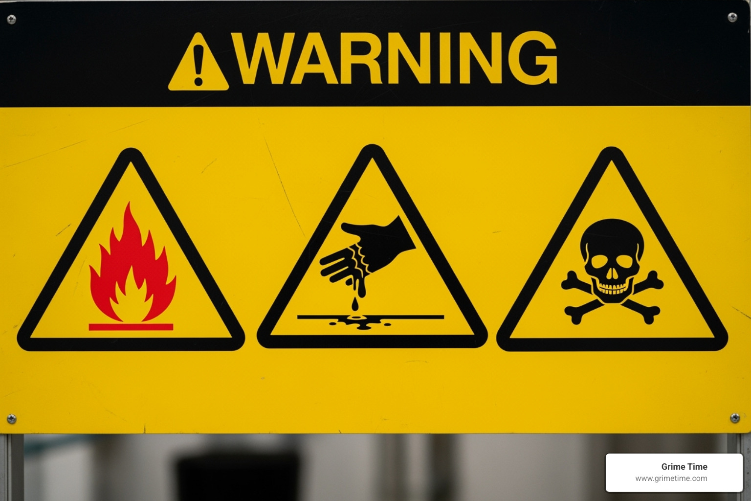 prohibited item symbols (flammable, corrosive, toxic) - Elgin TX waste disposal